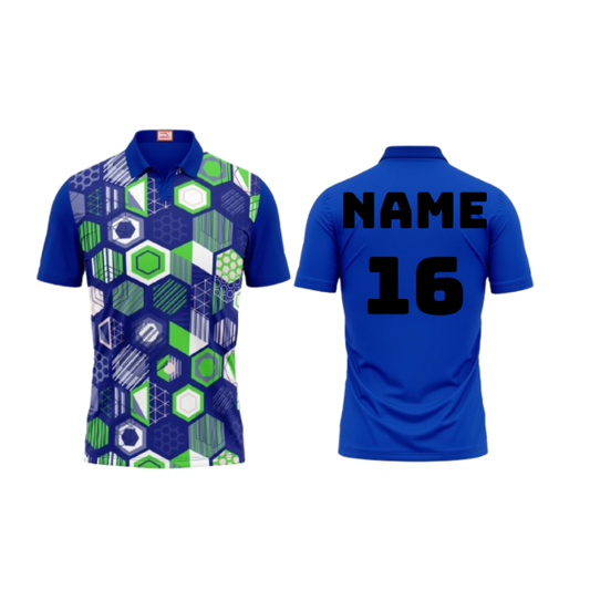 Next Print Customized Polo Neck Royal Blue Jersey NPTS06