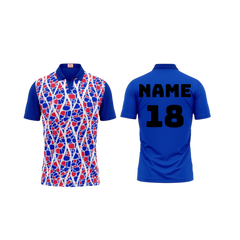 Next Print Customized Polo Neck Royal Blue Jersey NPTS04