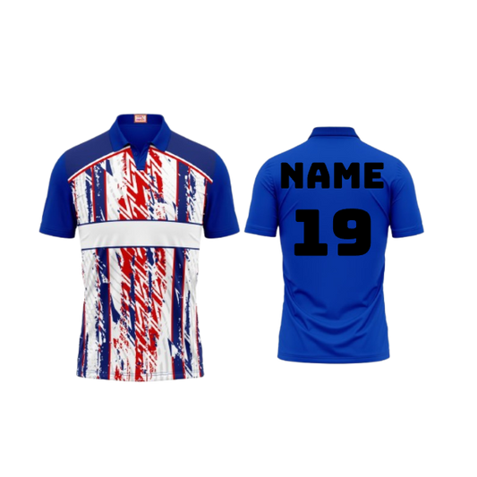 Next Print Customized Polo Neck Royal Blue Jersey NPTS02