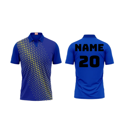 Next Print Customized Polo Neck Royal Blue Jersey NPTS01