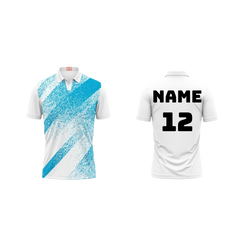 Next Print Customized Polo Neck White Jersey NPTS103