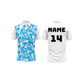 Next Print Customized Polo Neck White Jersey NPTS35