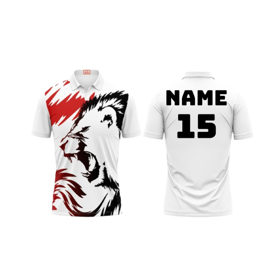 Next Print Customized Polo Neck White Jersey Np50000803