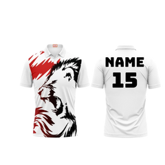 Next Print Customized Polo Neck White Jersey Np50000803