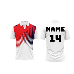 Next Print Customized Polo Neck White Jersey NPTS32