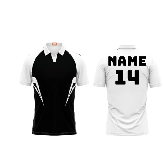 Next Print Customized Polo Neck White Jersey NPTS29