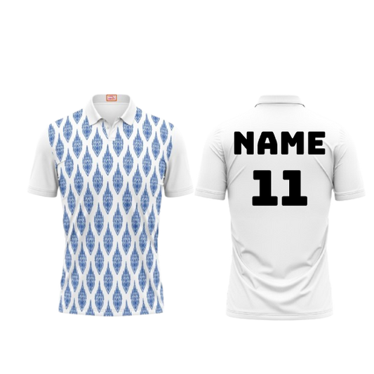 Next Print Customized Polo Neck White Jersey NPTS20