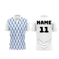 Next Print Customized Polo Neck White Jersey NPTS20