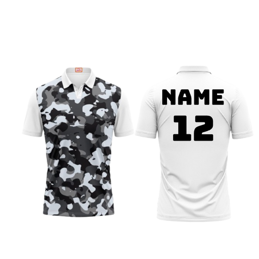 Next Print Customized Polo Neck White Jersey NPTS19