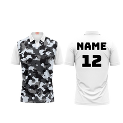 Next Print Customized Polo Neck White Jersey NPTS19