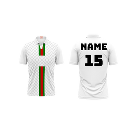 Next Print Customized Polo Neck White Jersey NPTS13