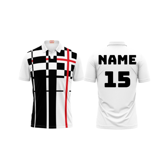 Next Print Customised Polo Neck White Jersey NPTS14