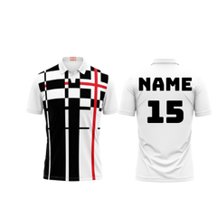 Next Print Customised Polo Neck White Jersey NPTS14