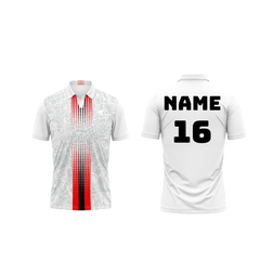 Next Print Customized Polo Neck White Jersey NPTS12