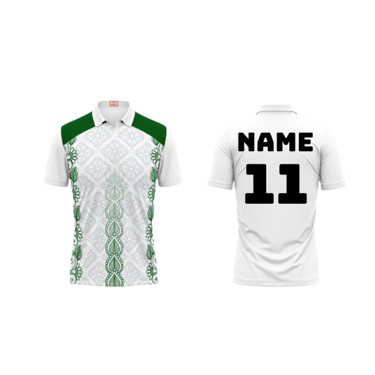 Next Print Customized Polo Neck White Jersey NPTS66