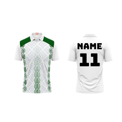Next Print Customized Polo Neck White Jersey NPTS66