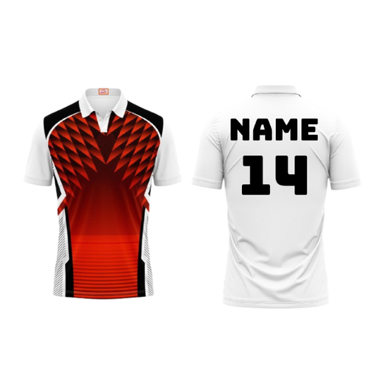 Next Print Customized Polo Neck White Jersey NPTS61