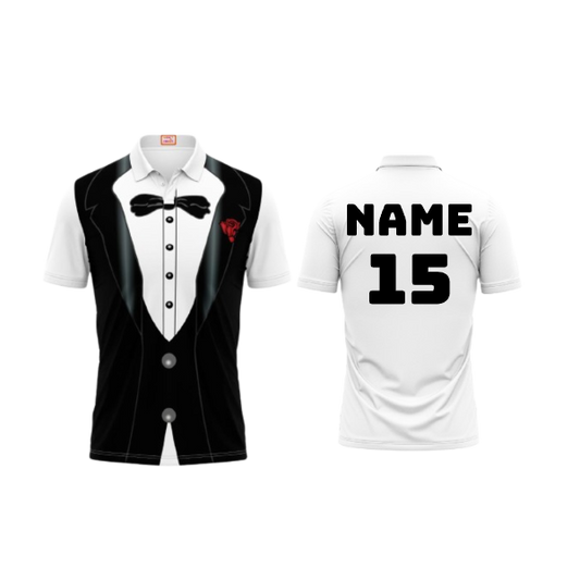 Next Print Customized Polo Neck White Jersey NPTS55
