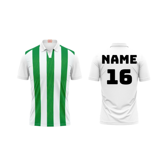 Next Print Customized Polo Neck White Jersey NPTS54