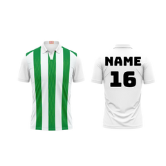 Next Print Customized Polo Neck White Jersey NPTS54