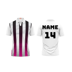 Next Print Customized Polo Neck White Jersey NPTS52
