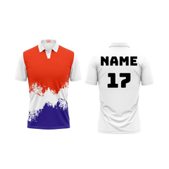 Next Print Customized Polo Neck White Jersey NPTS50