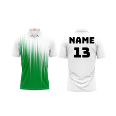 Next Print Customized Polo Neck White Jersey NPTS49