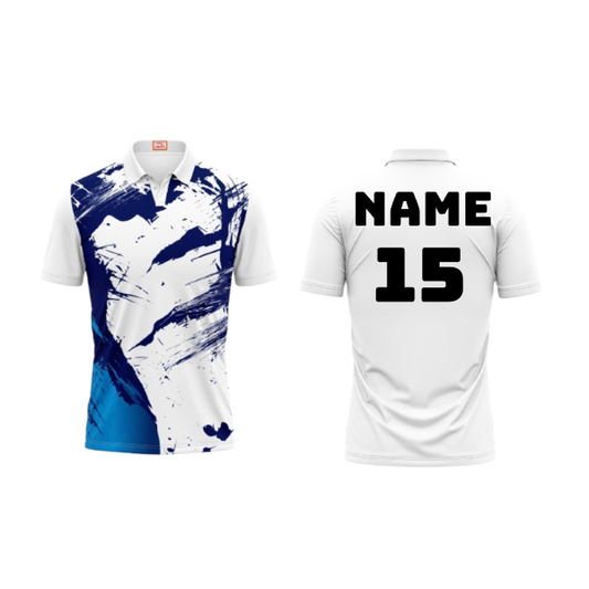Next Print Customized Polo Neck White Jersey NP00001A141