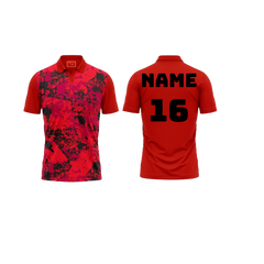 Red Polo Neck Half Sleeve T Shirt Nextprint G1303