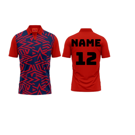 Red Polo Neck Half Sleeve T Shirt Nextprint 1289