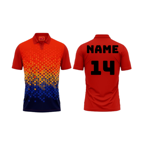 Next Print Red Polo Neck Half Sleeve T Shirt G1268