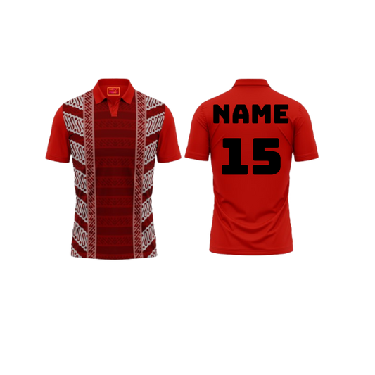 Next print  Red Polo Neck Half Sleeve T Shirt  G1260