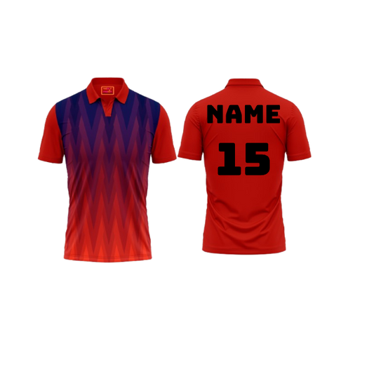 Red Polo Neck Half Sleeve T Shirt Nextprint G123