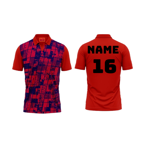 Red Polo Neck Half Sleeve T Shirt Nextprint G1219