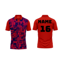 Red Polo Neck Half Sleeve T Shirt Nextprint G1219