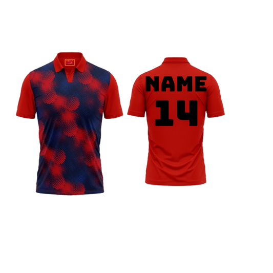 Red Polo Neck Half Sleeve T Shirt Nextprint G1205