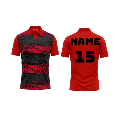 Red Polo Neck Half Sleeve T Shirt Nextprint G1198