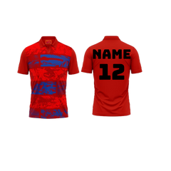 Red Polo Neck Half Sleeve T Shirt Nextprint G1194