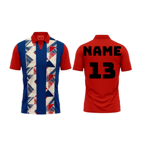 Red Polo Neck Half Sleeve T Shirt Nextprint G1188