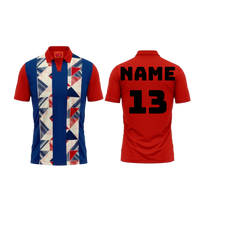 Red Polo Neck Half Sleeve T Shirt Nextprint G1188