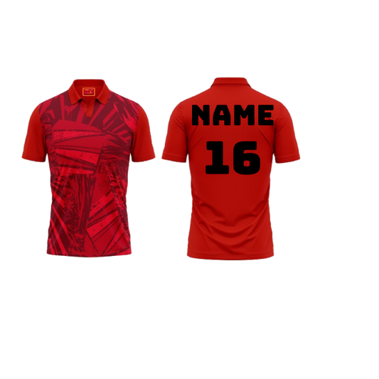 Red Polo Neck Half Sleeve T Shirt Nextprint G1186