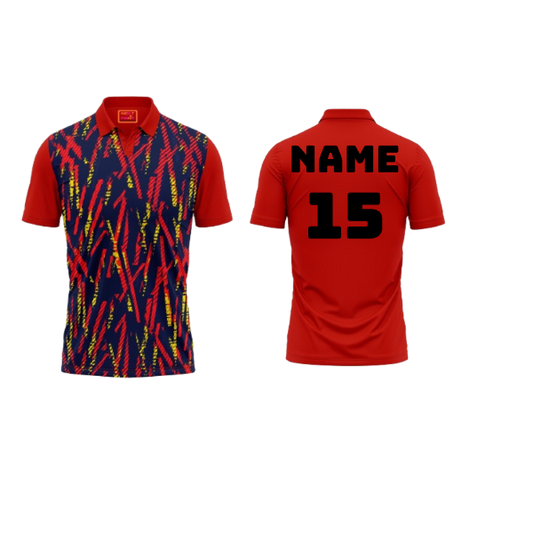 Red Polo Neck Half Sleeve T Shirt Nextprint G1182