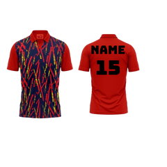 Red Polo Neck Half Sleeve T Shirt Nextprint G1182