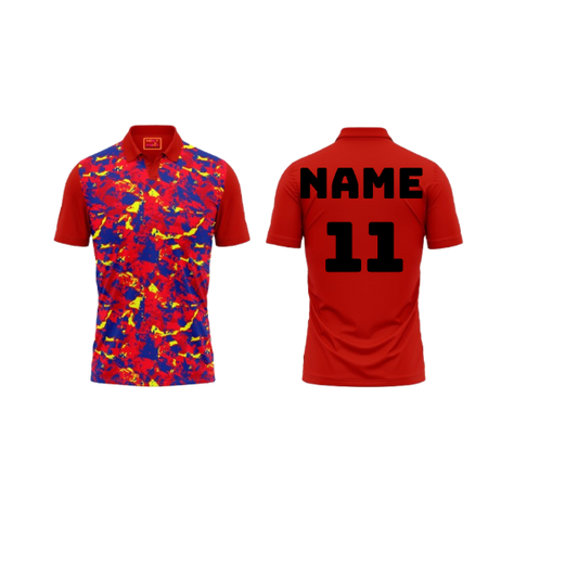 Red Polo Neck Half Sleeve T Shirt Nextprint G1152