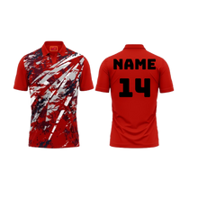 Red Polo Neck Half Sleeve T Shirt Nextprint G1132