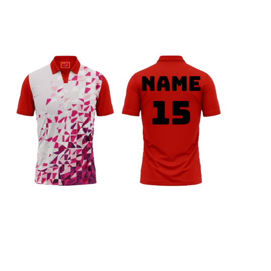 Red Polo Neck Half Sleeve T Shirt Nextprint G1106