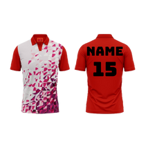 Red Polo Neck Half Sleeve T Shirt Nextprint G1106