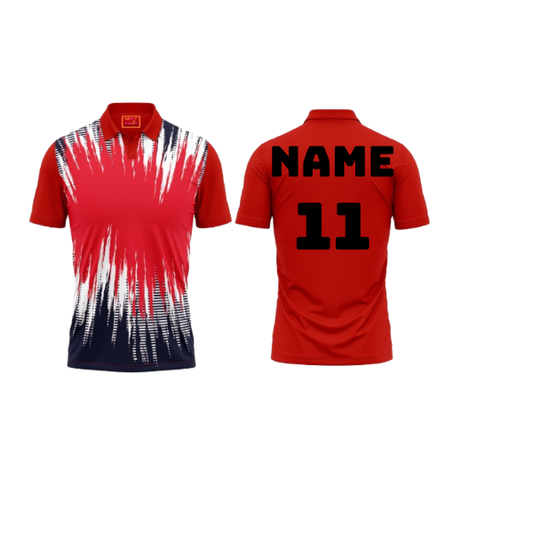 Red Polo Neck Half Sleeve T Shirt Nextprint F193