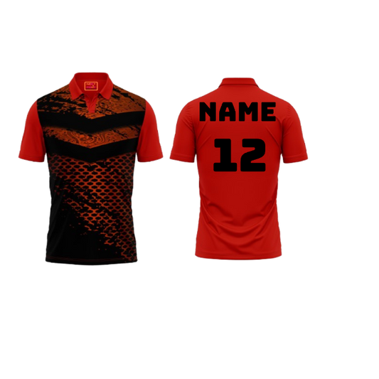 Red Polo Neck Half Sleeve T Shirt Nextprint F178