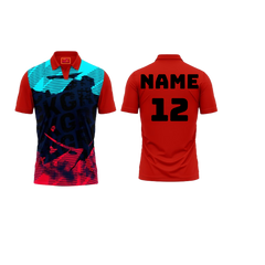 Red Polo Neck Half Sleeve T Shirt Nextprint F173